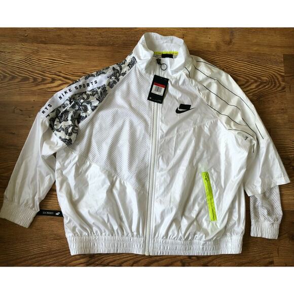 Nike Womens Sportswear NSW Woven Track Jacket White AR3025 100 Size L📦 - Picture 1 of 12